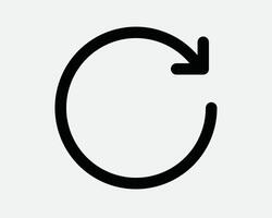 Circular Arrow Repeat Again Refresh Loop Recycle Cycle Round Circle Path Route Spin Spinning Reuse Reset Sync Sign Icon Shape Outline Black White vector
