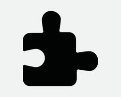 Puzzle Piece Game Teamwork Match Join Part Pattern Team Work Jigsaw Connect Connection Fit Problem SVG Sign Icon Shape Outline Black White vector