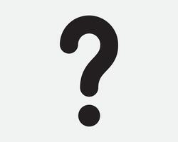 Question Mark Punctuation Queries Questionnaire Survey Curiosity Curious FAQ Help Desk Problem Information Sign Icon Shape Outline Black White vector