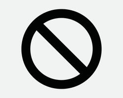 Prohibition Ban Cannot Deny Restricted No Do Not Allowed Banned Prohibited Round Circle Icon Road Traffic Sign Line Outline Black White Shape vector