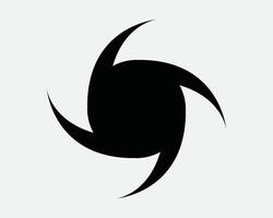 Twister Spin Spiral Tornado Vortex Spinning Explode Whirl Spinner Twist Swirl Rotate Rotation Circular Icon Sign SVG Shape Outline Black White vector