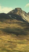 Kazakhstan autmn landscape with dry grass and mountains video