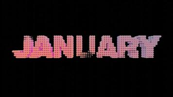 JANUARY 3D Pastel Gradient Isolated Loop vide video