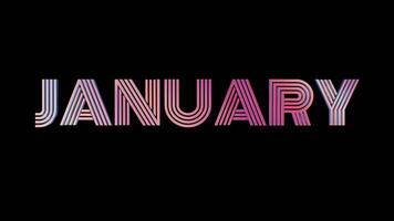 JANUARY - 3D Pastel Gradient Isolated Loop vide video