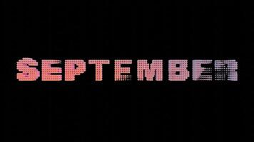 SEPTEMBER - 3D Pastel Gradient Isolated Loop Vide video