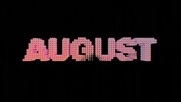 AUGUST - 3D Pastel Gradient Isolated Loop Vide video
