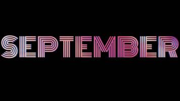 SEPTEMBER - 3D Pastel Gradient Isolated Loop Vide video