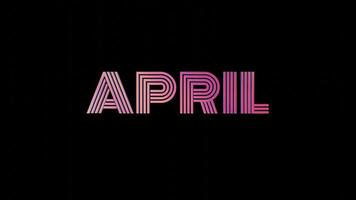 APRIL - 3D Pastel Gradient Isolated Loop Vide video