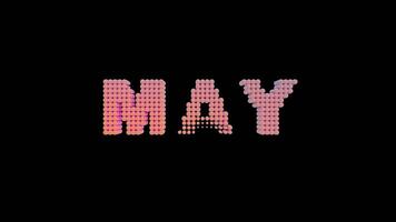 MAY - 3D Pastel Gradient Isolated Loop Vide video