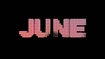 JUNE - 3D Pastel Gradient Isolated Loop Vide video