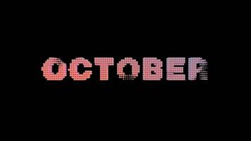 OCTOBER - 3D Pastel Gradient Isolated Loop Vide video