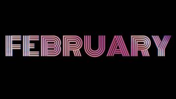FEBRUARY - 3D Pastel Gradient Isolated Loop Vide video