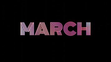 MARCH - 3D Pastel Gradient Isolated Loop Vide video