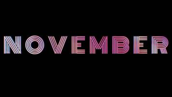 NOVEMBER - 3D Pastel Gradient Isolated Loop Vide video
