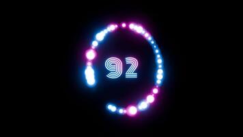 Retro Loading Animation Futuristic Progress Circle with Vibrant Neon Colors video