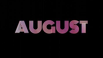 AUGUST - 3D Pastel Gradient Isolated Loop Vide video