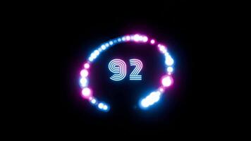 Retro Loading Animation Futuristic Progress Circle with Vibrant Neon Colors video