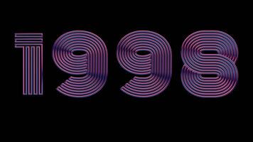 Retro Loading Animation with Neon Typography for 1995 to 2005 Dynamic Visual Progress Bars and Futuristic video