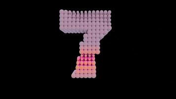 3D Number Art 0 to 0 Isolated in Pastel Gradient Style video