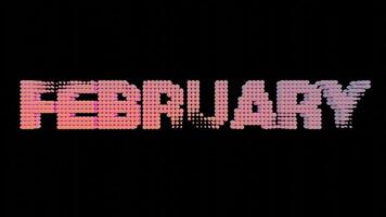 FEBRUARY - 3D Pastel Gradient Isolated Loop Vide video