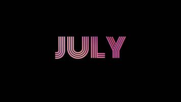 JULY - 3D Pastel Gradient Isolated Loop Vide video