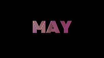 MAY - 3D Pastel Gradient Isolated Loop Vide video