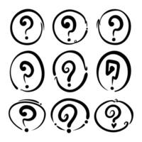 Doodle Question Mark, Sign and Symbol for Design, Presentation or Website elements. vector