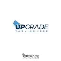Letter Upgrade logo simple modern concept with arrow shadow vector