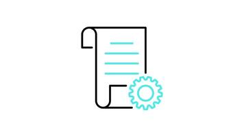 File and Document icon animation. transparent background video