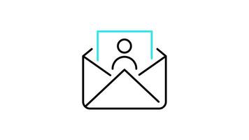 message icon animation. transparent background video