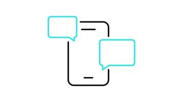 message icon animation. transparent background video