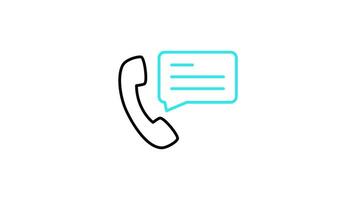 message icon animation. transparent background video