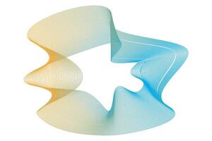 Abstract stripes gradient wave line art vector