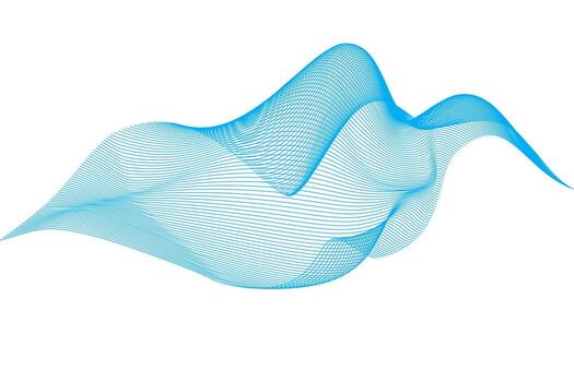 Abstract backdrop with colorful wave gradient lines on white background vector