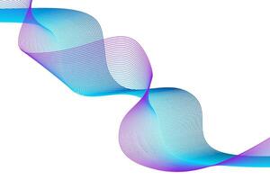 Abstract colorful wavy line flowing background vector