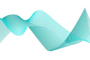 Futuristic smooth wave on a white background Flow of gradient lines vector