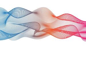 Colorful flow of lines on white background vector