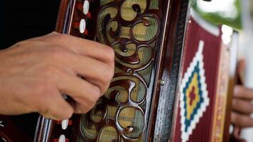 Ability Of A Professional Accordion Player Hands video