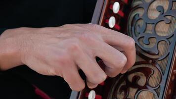 Fast Fingers Of A Music Player On The Accordion video