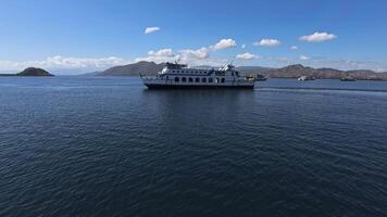 Expansive ocean scenery at the Alas Strait, linking Lombok and Sumbawa Islands. video