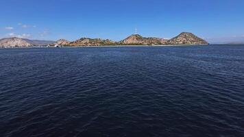 Sweeping ocean scene at the Alas Strait, with Lombok and Sumbawa on either side. video