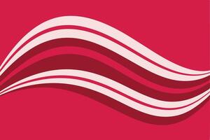 Abstract Curved Lines Red and White Background vector