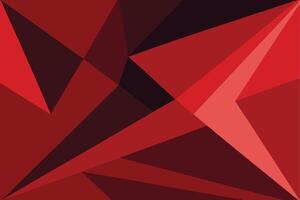 Red Geometric Abstract Triangles Shape Design vector