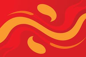 Abstract Red And Orange Curved Shapes Design vector