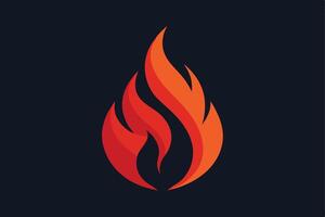 Abstract Flame Logo Design with Red and Orange vector