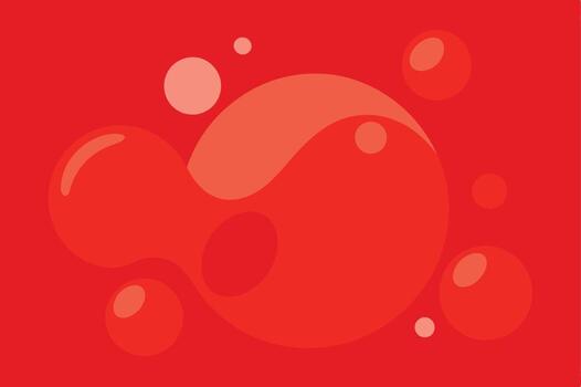 Abstract Red Bubble Shapes Design Background vector