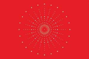 Red Background with White and Gold Circle Pattern vector