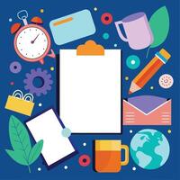 Flat Design Illustration of Work and Life Balance. vector