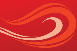 Abstract Red and Orange Swirling Lines Design vector