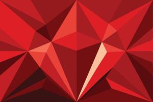 Abstract Red Geometric Triangular Background Design vector